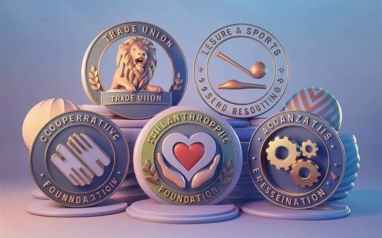 Verband, Verein, Gewerkschaft, Stiftung und Genossenschaft