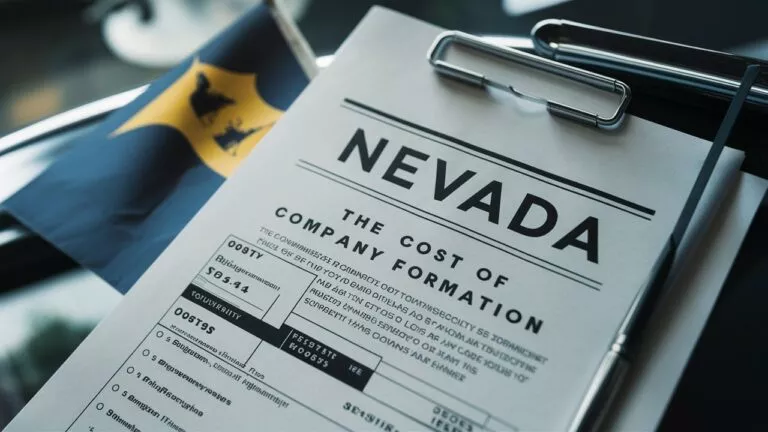 Was kostet eine firmengründung in Nevada? Gebühren